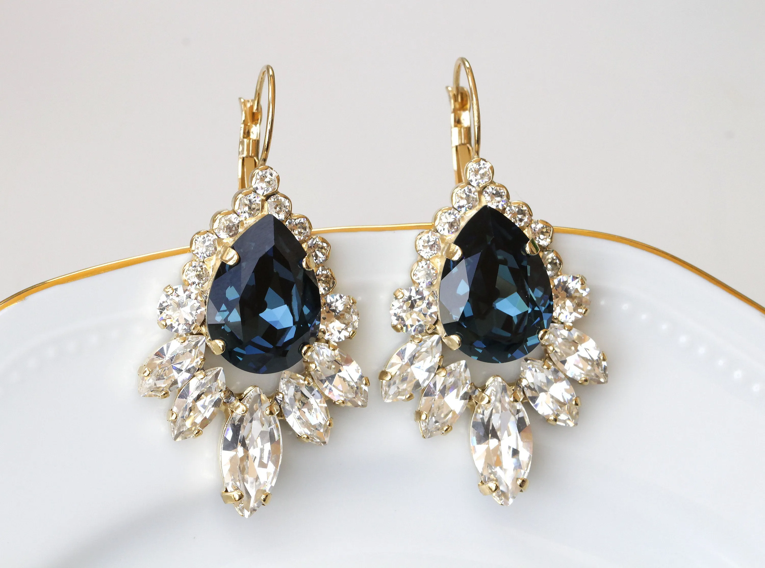 Navy Blue Bridal EARRINGS