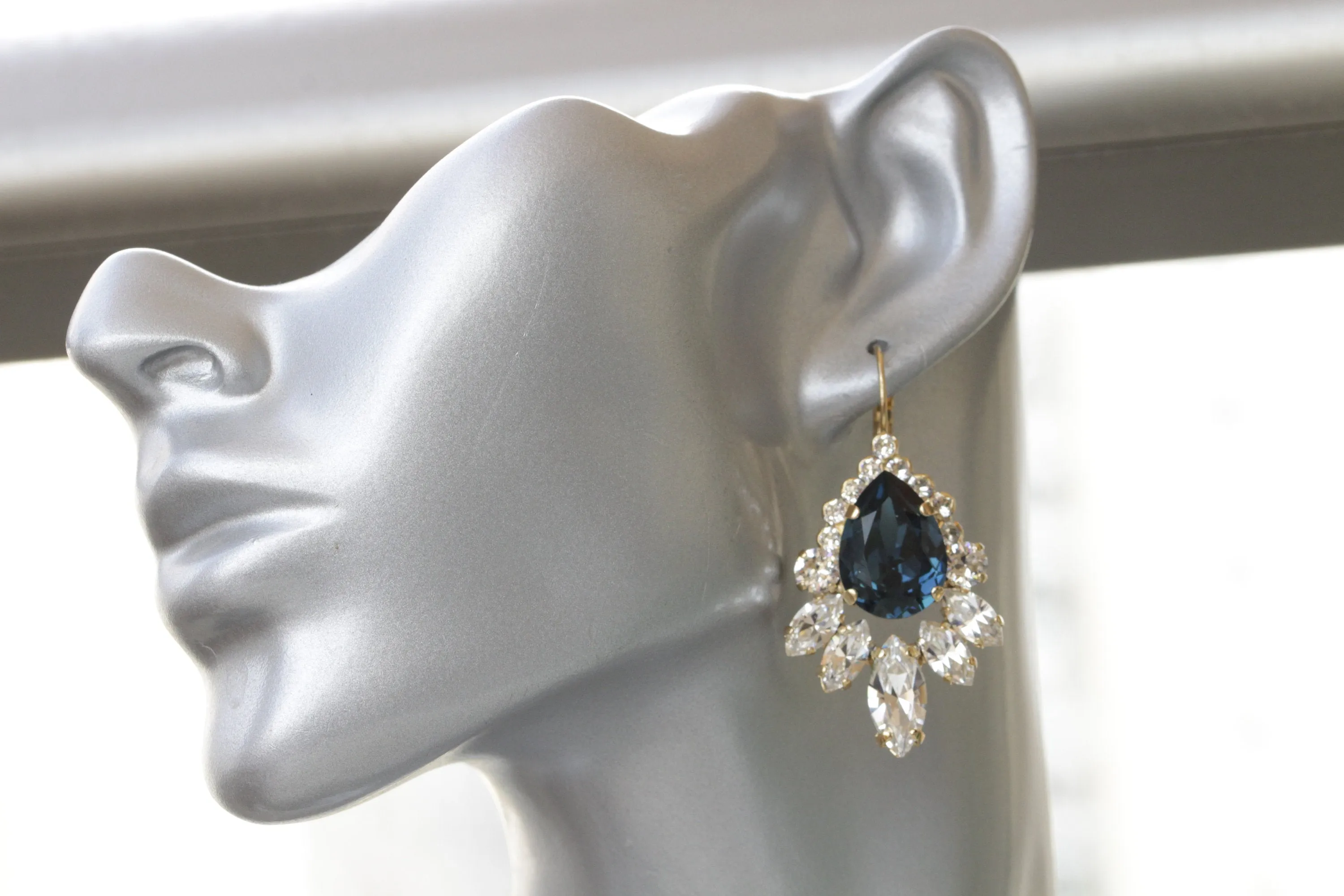 Navy Blue Bridal EARRINGS