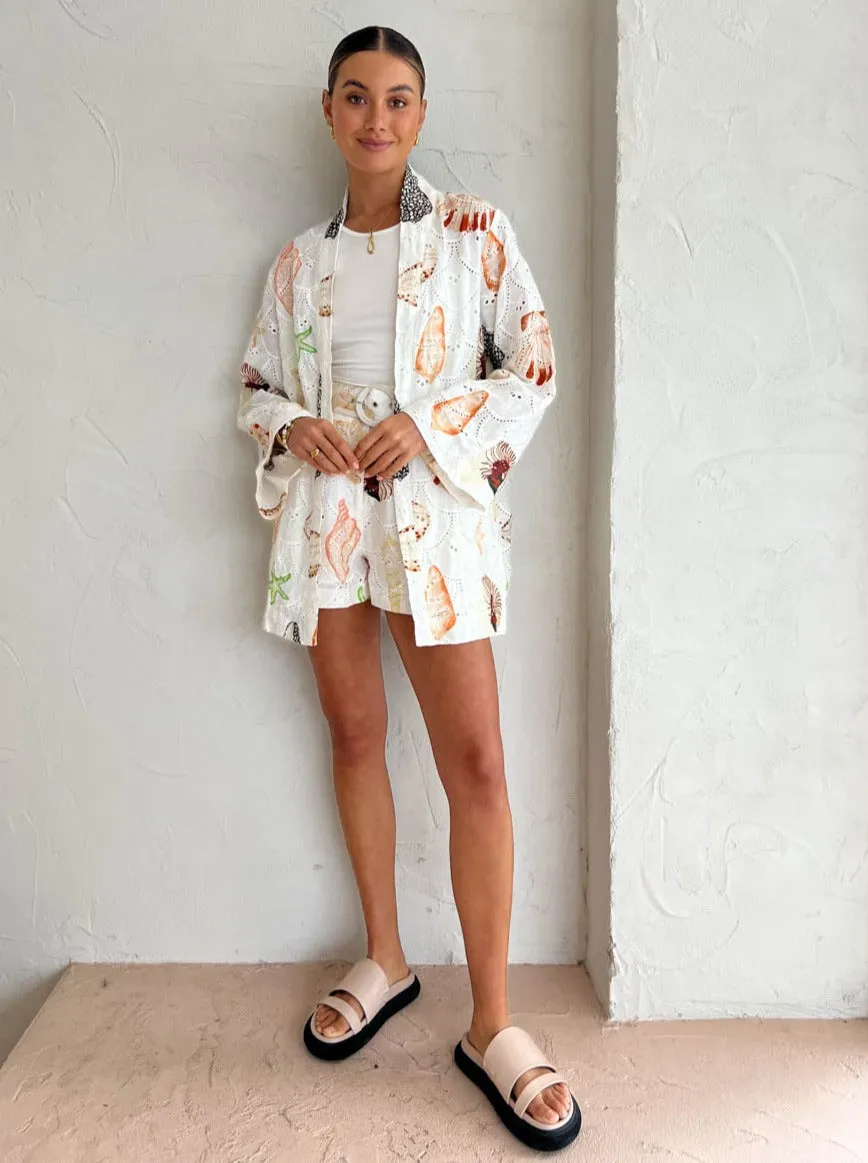 Palm Noosa Ace of Spades Robe in Shells