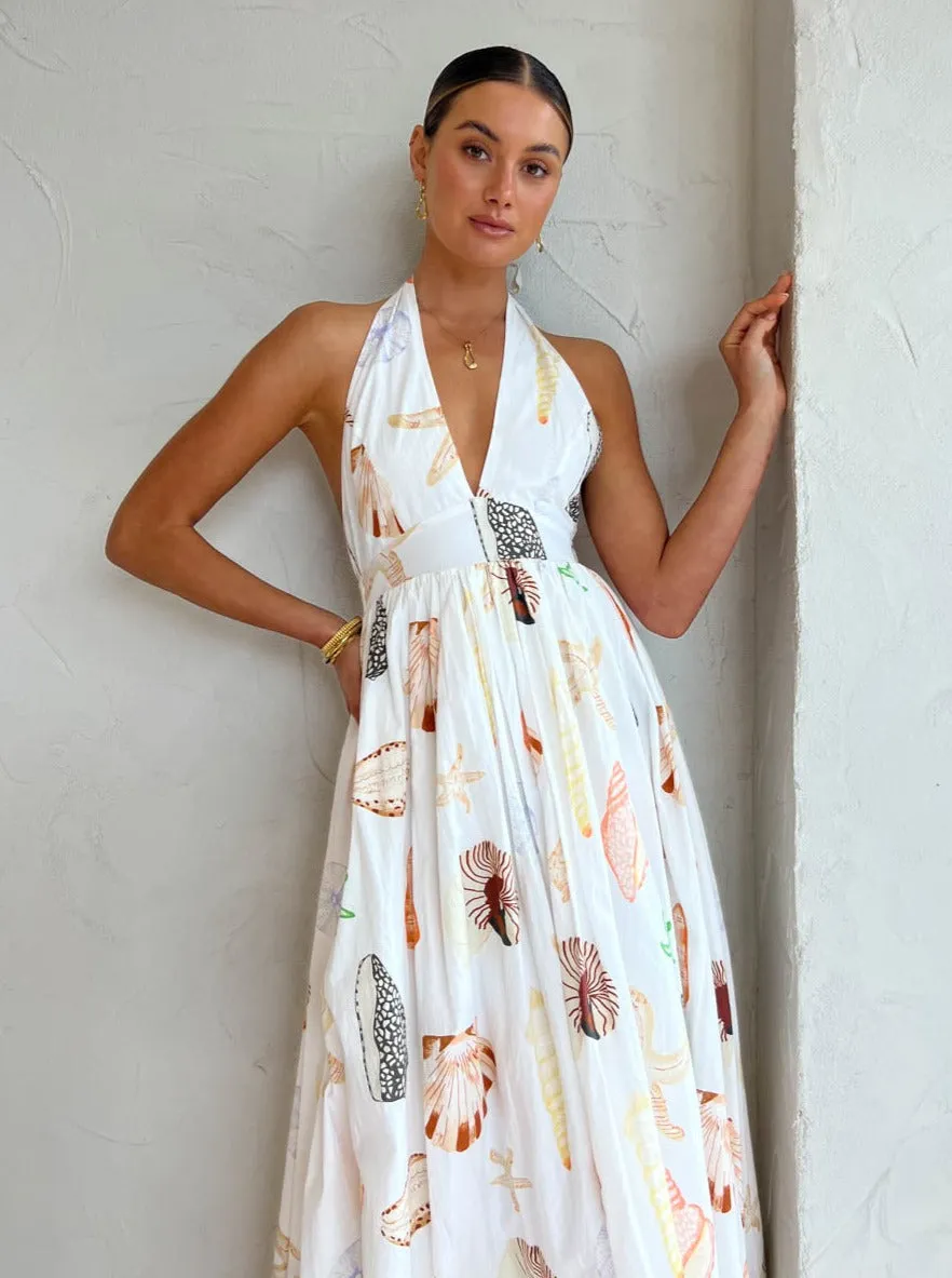 Palm Noosa Checkmate Dress in Shells