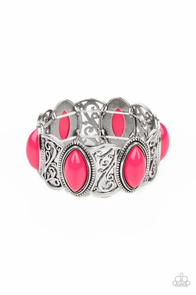 Paparazzi Bracelet ~ POP, Skip, and a Jump - Pink