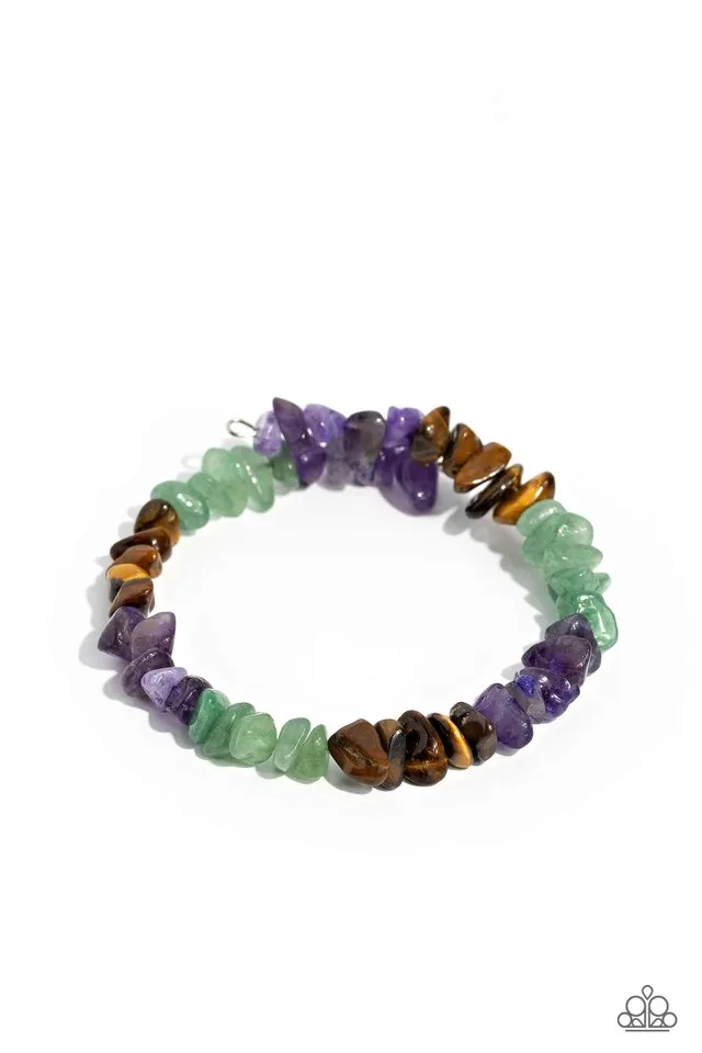 Paparazzi Bracelet ~ Sculpted Showcase - Purple