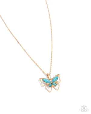 Papillon Persuasion - Gold Necklace