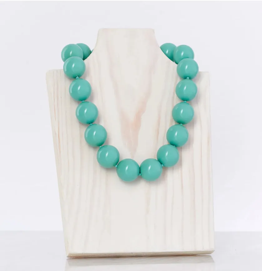 Pearl Cooling Necklace-Turquoise : 18"