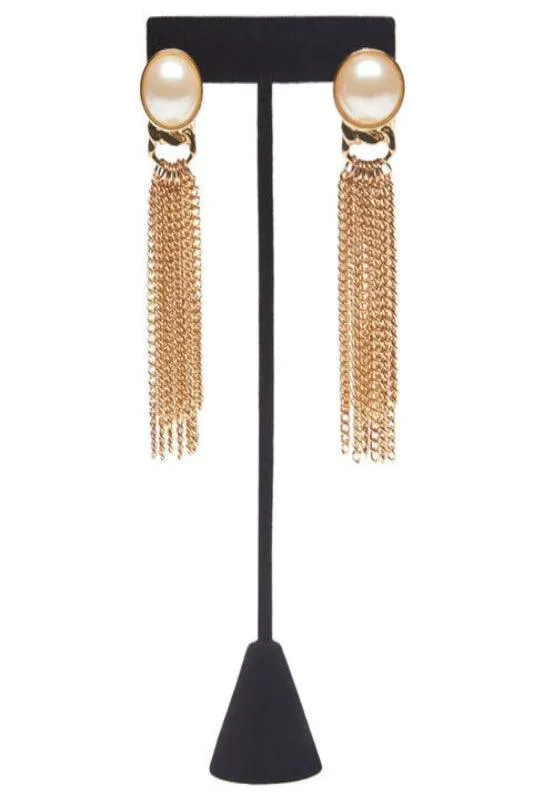 PEARL FRINGE EARRINGS