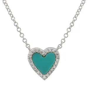 Petite Turquoise Heart Necklace