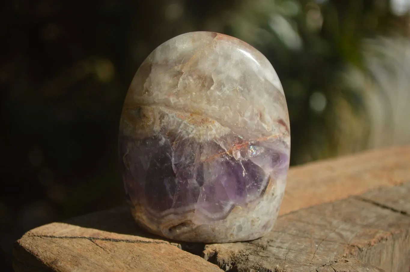 Polished Dream Amethyst Standing Free Forms x 3 From Madagascar