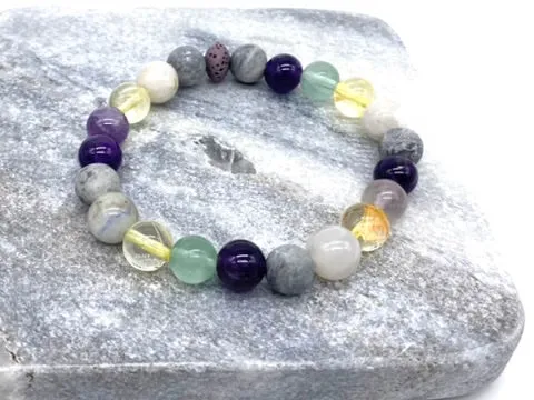 Positivity Crystal Beaded Bracelet - Aromatherapy Bracelet