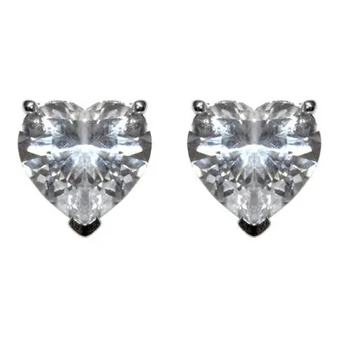 Presley Heart Cut Stud Earrings – 10mm | 2.5ct