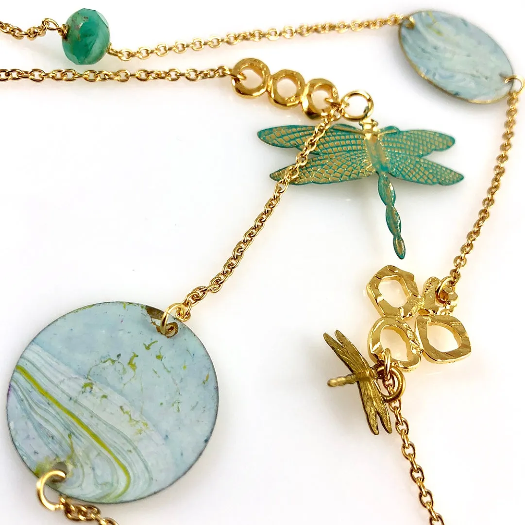 "Painted Dragonfly" Necklace