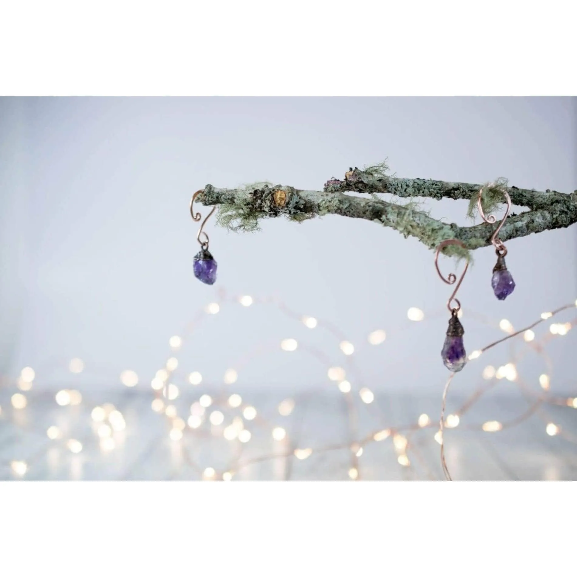 Raw crystal ornament | Amethyst crystal ornament