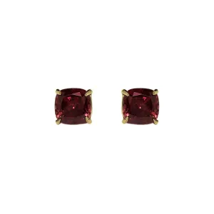 Red Garnet Stud Earrings