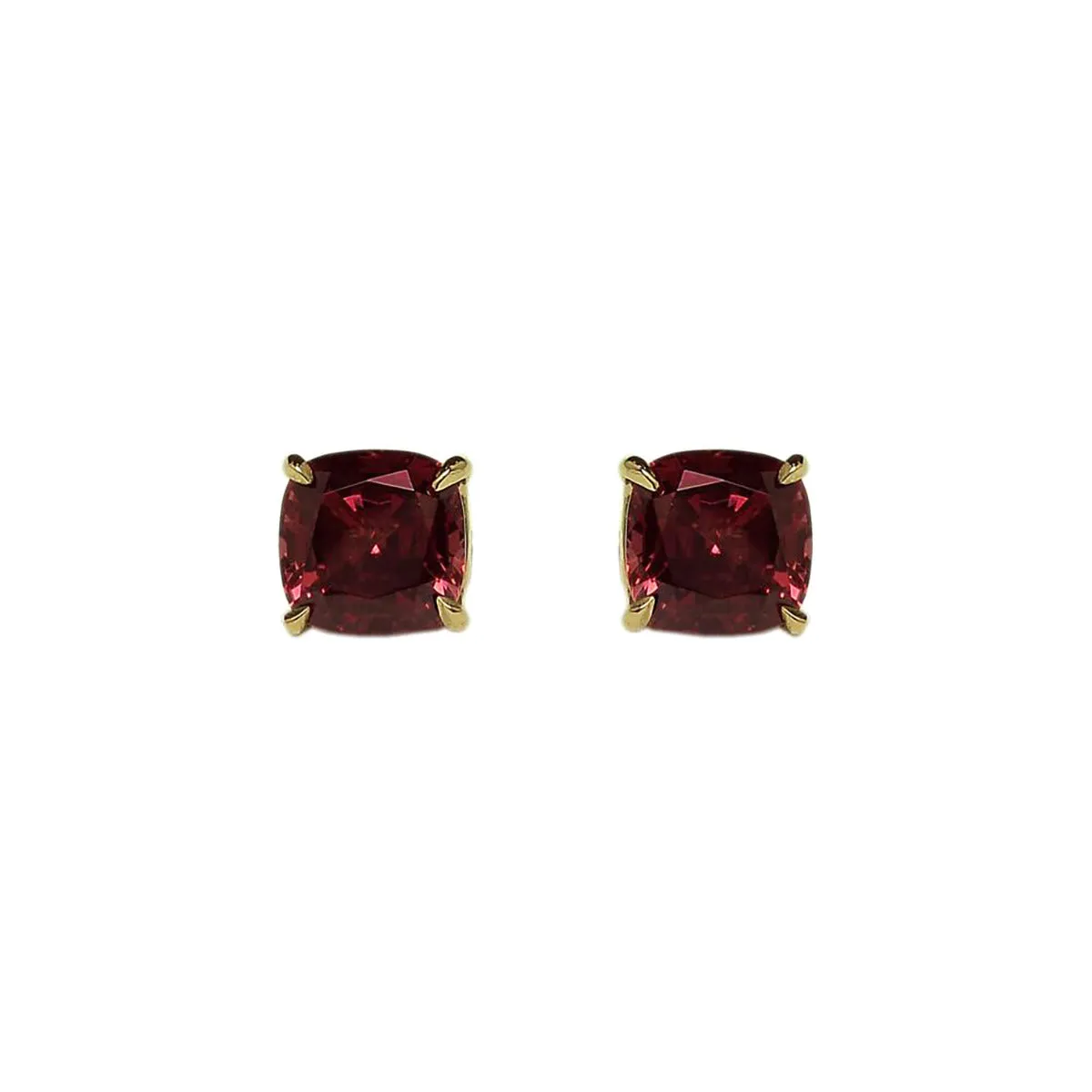 Red Garnet Stud Earrings