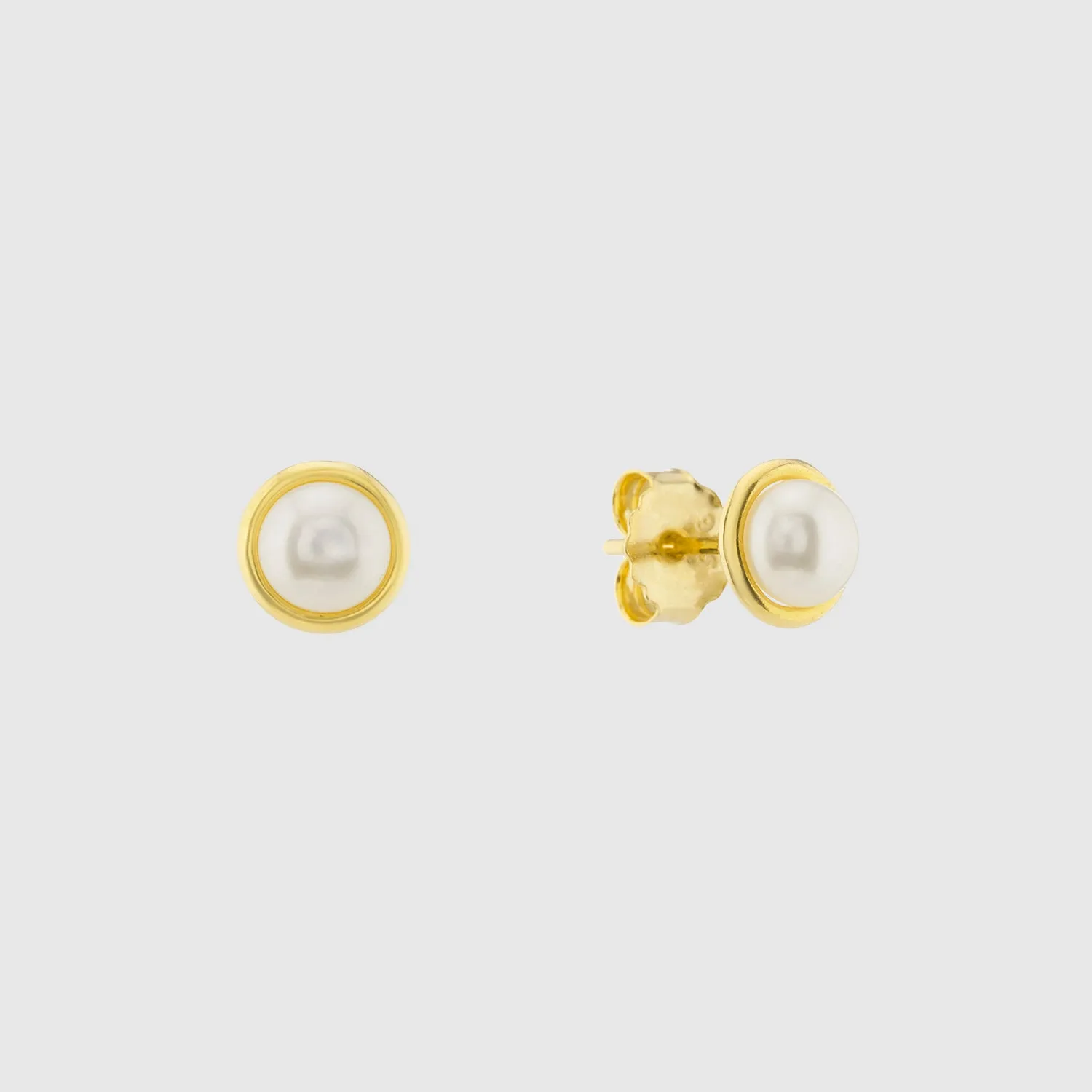 Richmond White Pearl & Gold Vermeil Stud Earrings