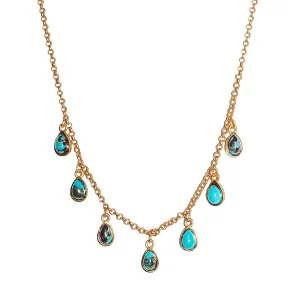 Rise & Shine Collar Necklace - Turquoise