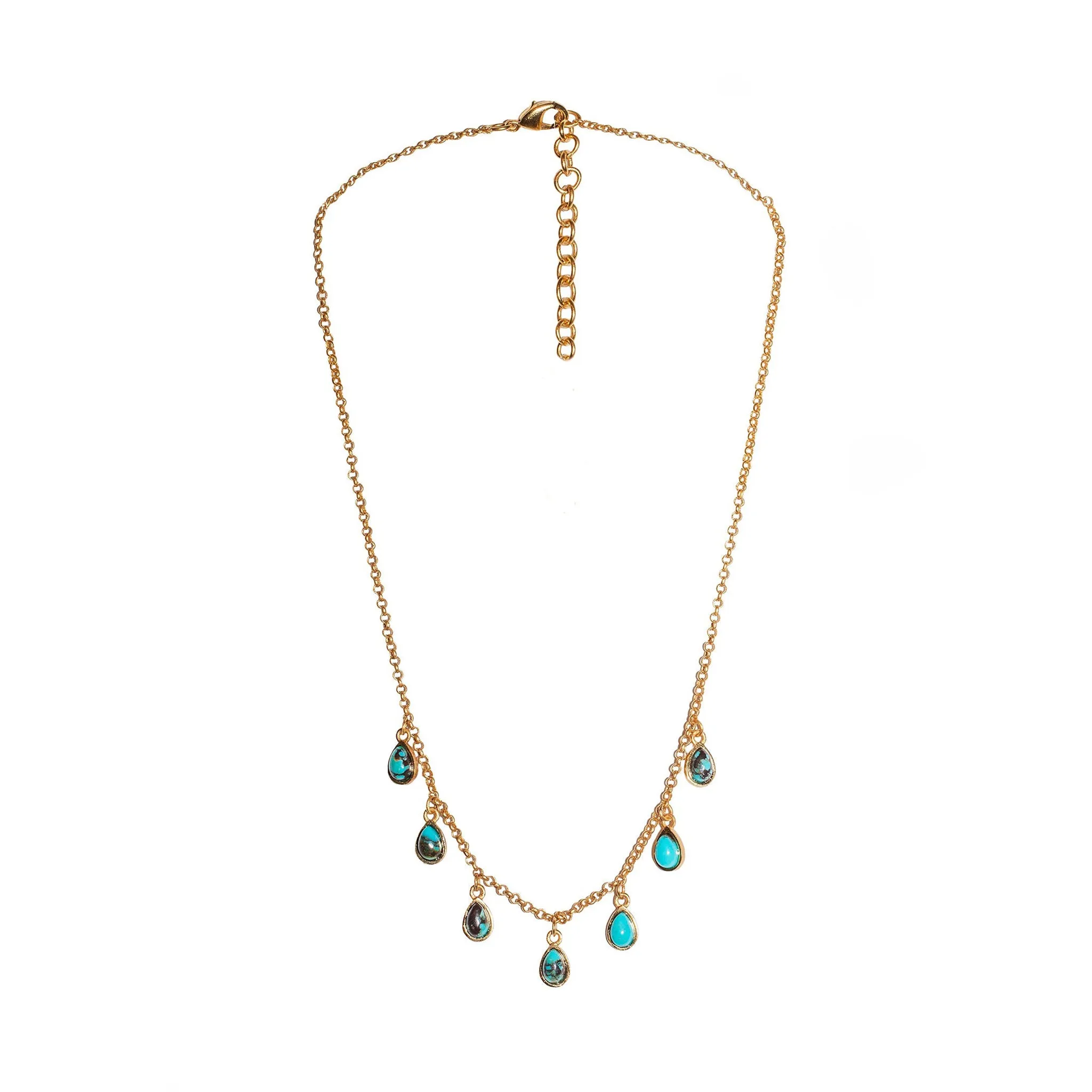 Rise & Shine Collar Necklace - Turquoise