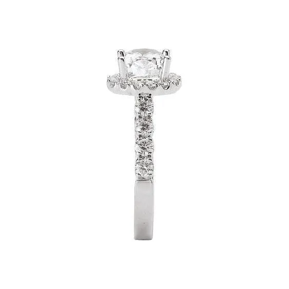 Romance Halo Semi-Mount Diamond Ring