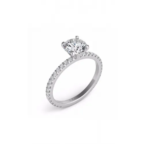 S Kashi & Sons Side Stone - Prong Set Engagement Ring EN7285WG