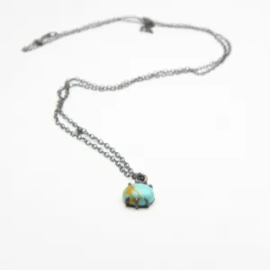 Small Oval Turquoise Vanity Necklace