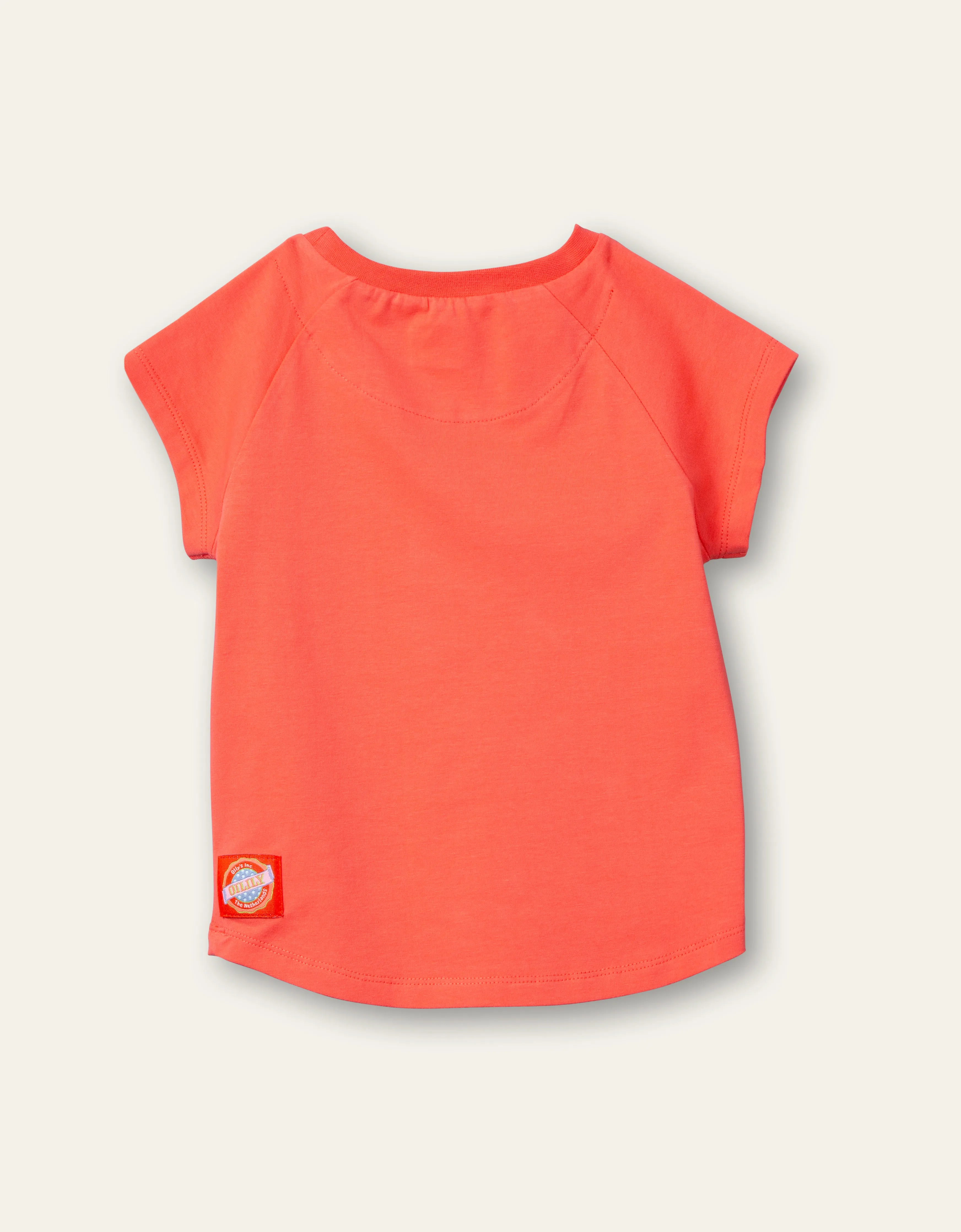 SS21 Oilily Girls Tram Coral Short Sleeve Smile T-Shirt 15