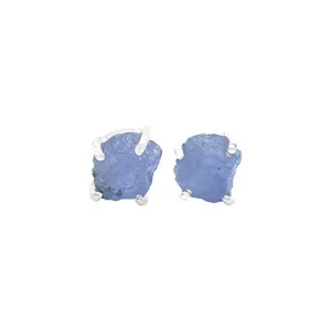 Starborn Rough Tanzanite Gemstone Post Style Earrings