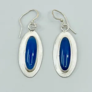 sterling silver chalcedony earrings