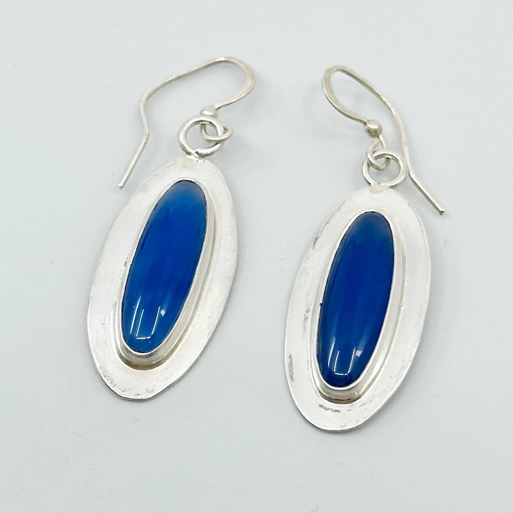 sterling silver chalcedony earrings