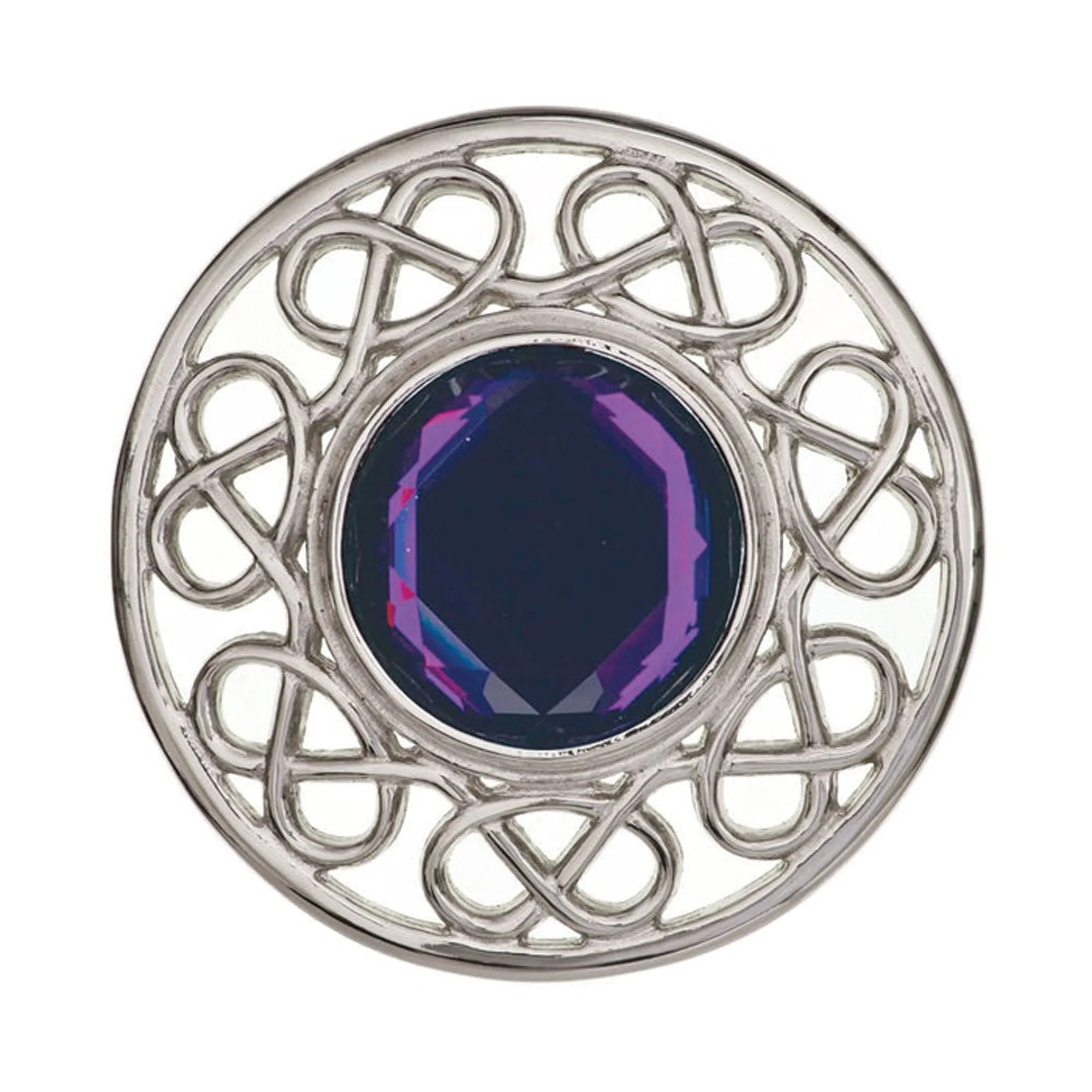 Stroma Brooch Dark Amethyst