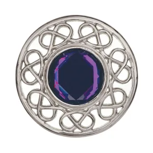 Stroma Brooch Dark Amethyst