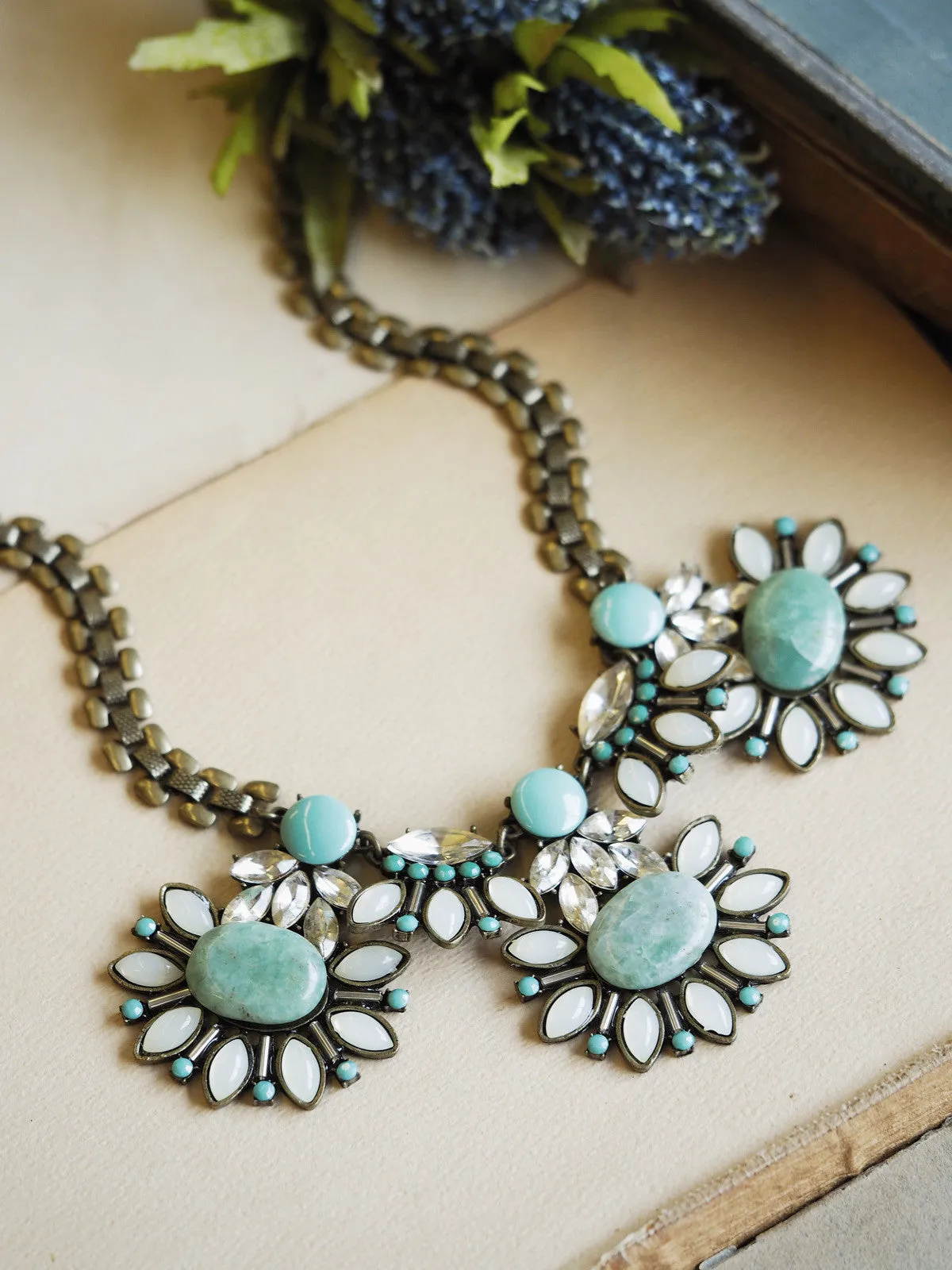 Summer Blues Statement Necklace