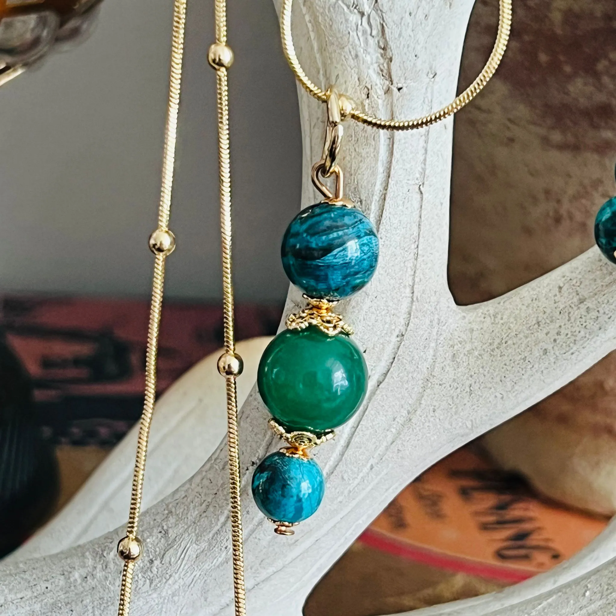 Turquoise & Aventurine Pendant