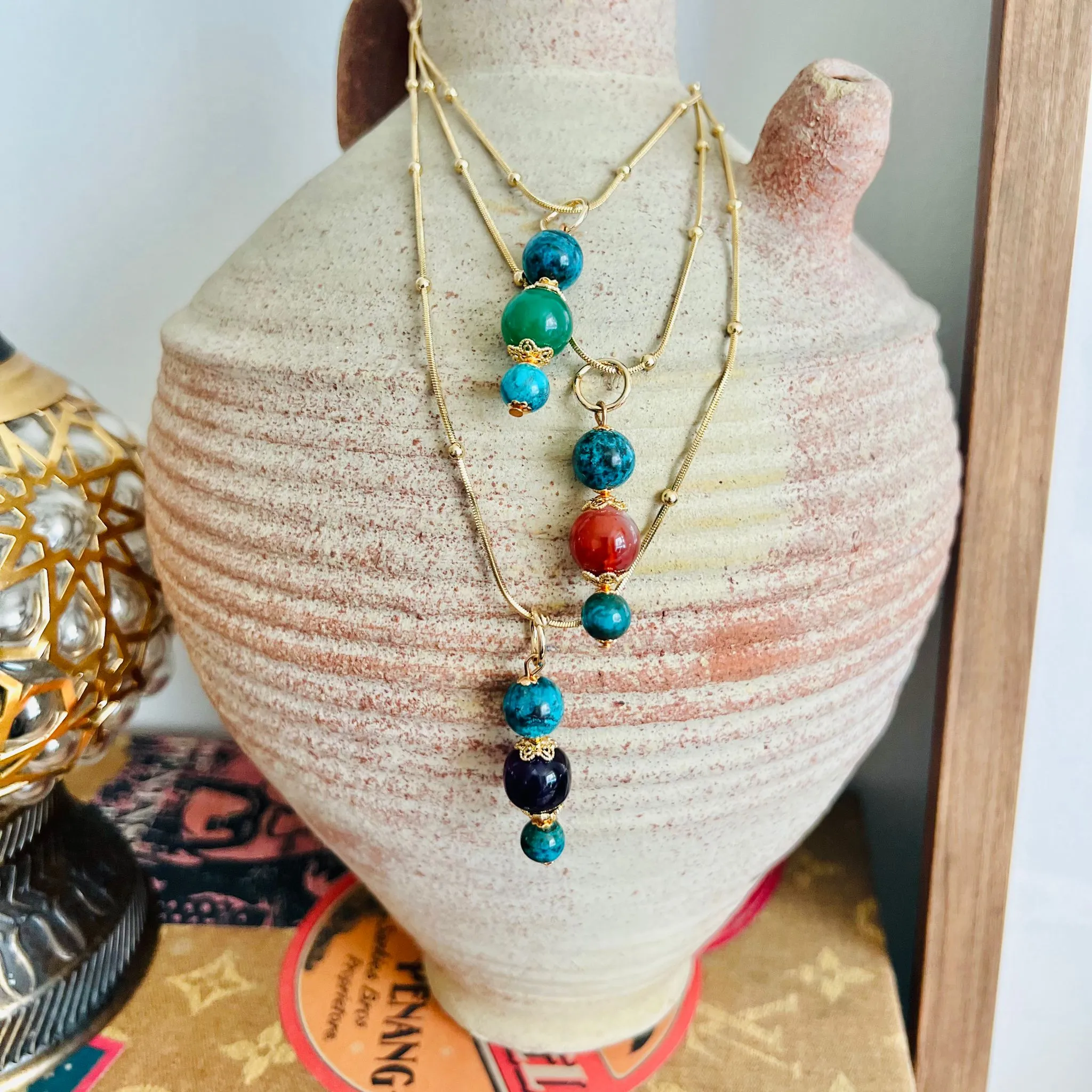 Turquoise & Aventurine Pendant