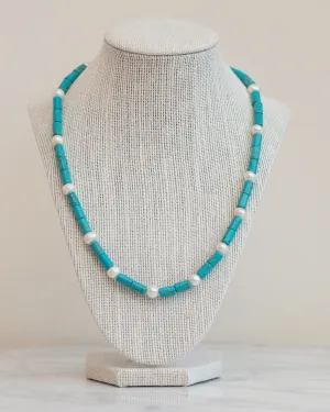 Turquoise & Pearl Necklace