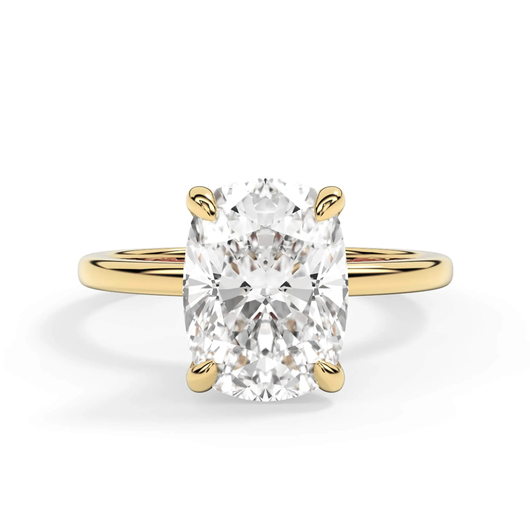 Under Halo Diamond Wrap Engagement Ring - Yellow Gold Wrap