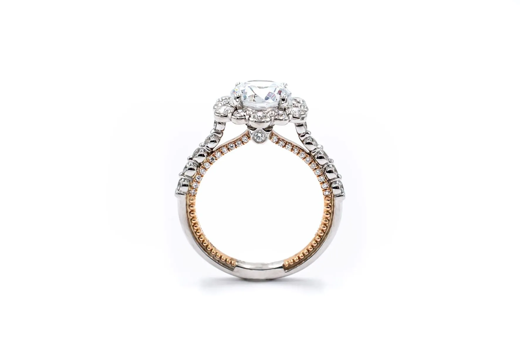 Verragio Two-Tone ctw Diamond Riviera Engagement Ring 18k