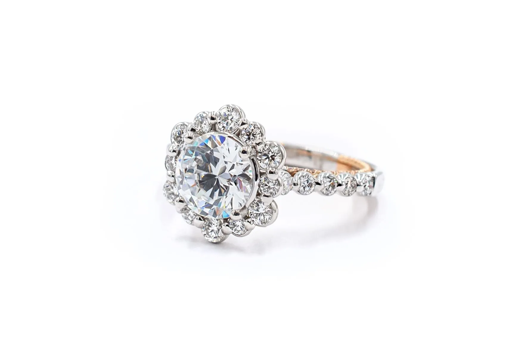 Verragio Two-Tone ctw Diamond Riviera Engagement Ring 18k