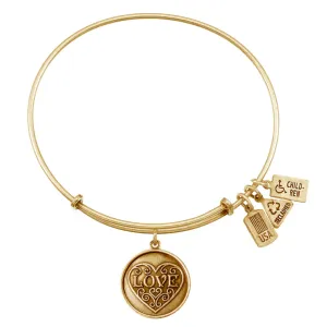 Wind and Fire Gold Filigree "Love" Bracelet