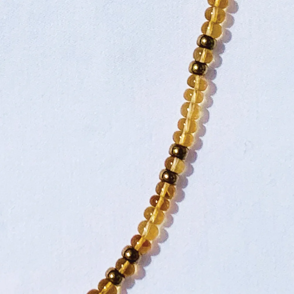 Yellow and Gold Citrine Necklace